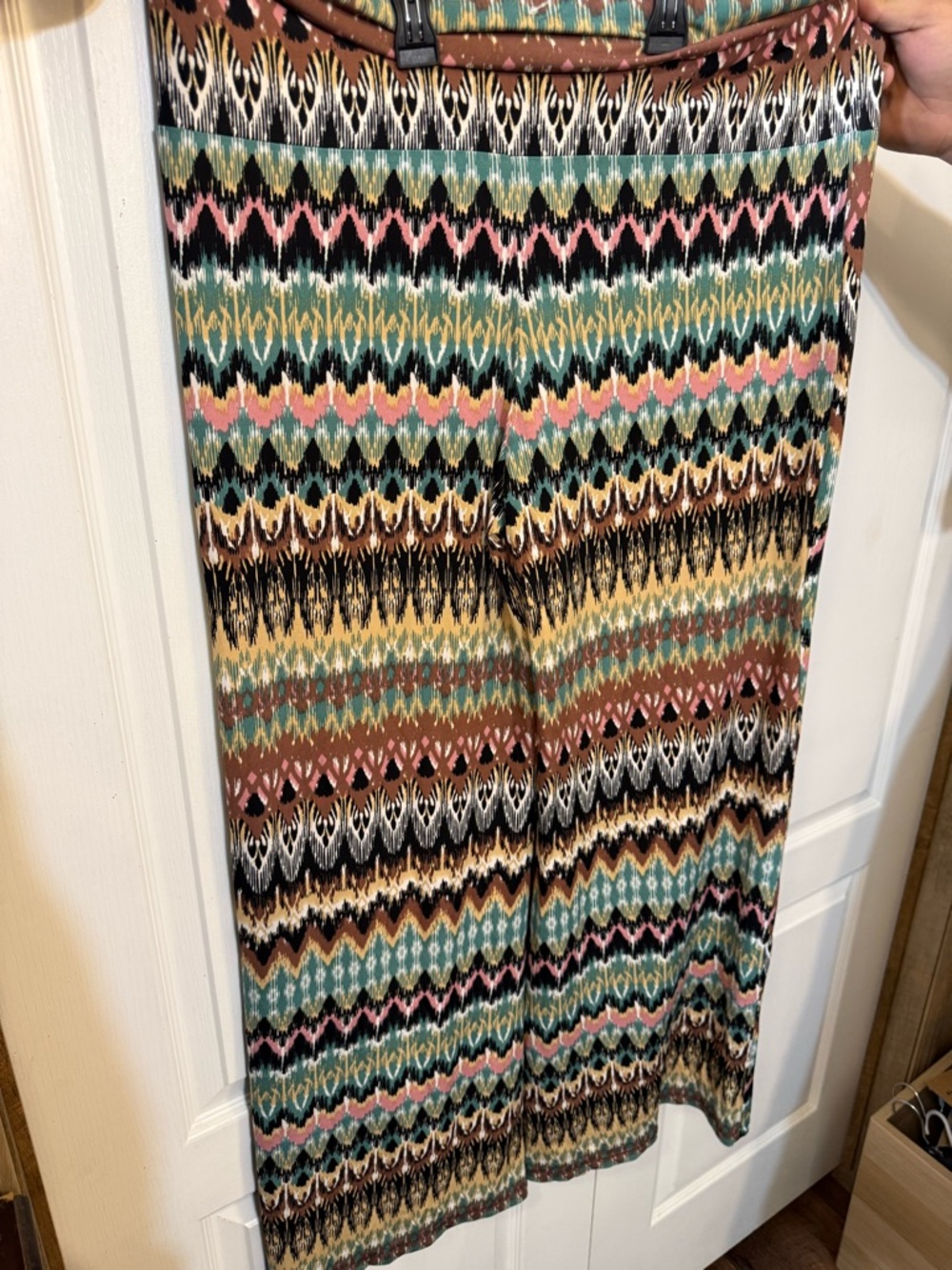 Women’s 2XL Palazzo Multicolor Ikat Print Pants